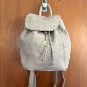 Coach Light Gray Leather Backpack